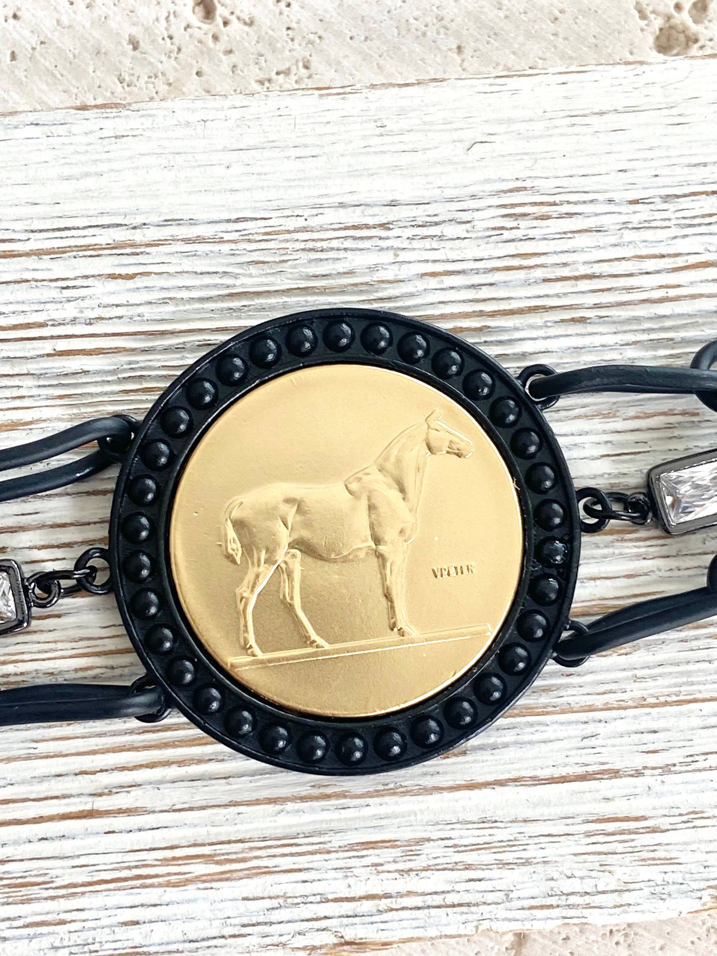 Horse Coin Statement Bracelet - Country Western Equestrian