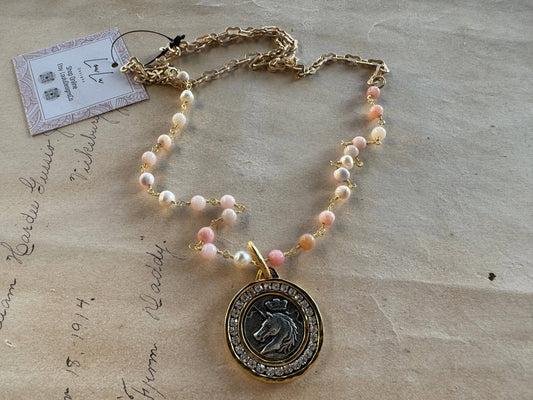 Sparkling Sovereign Unicorn Necklace