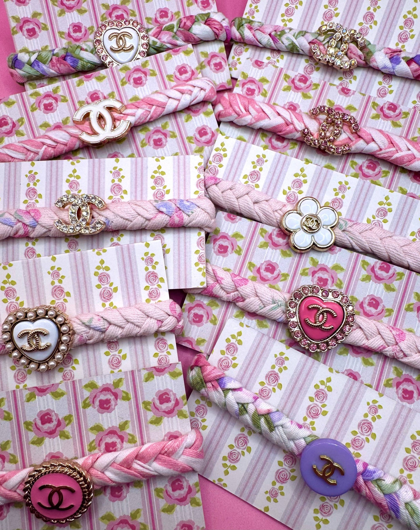 Blush Rose Liberty Fabric Bracelet