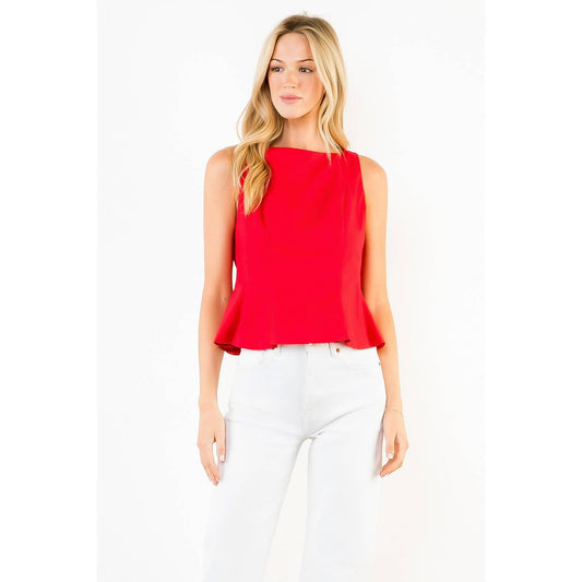 Sleeveless Peplum Top