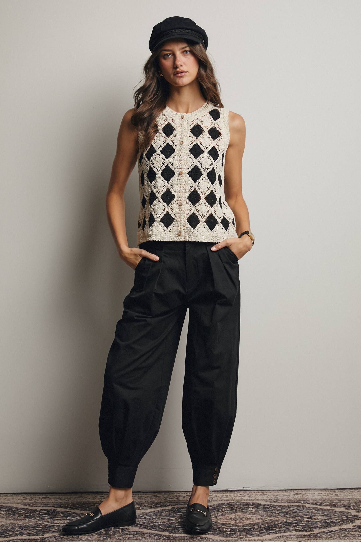 Crochet Diamond Pattern Vest