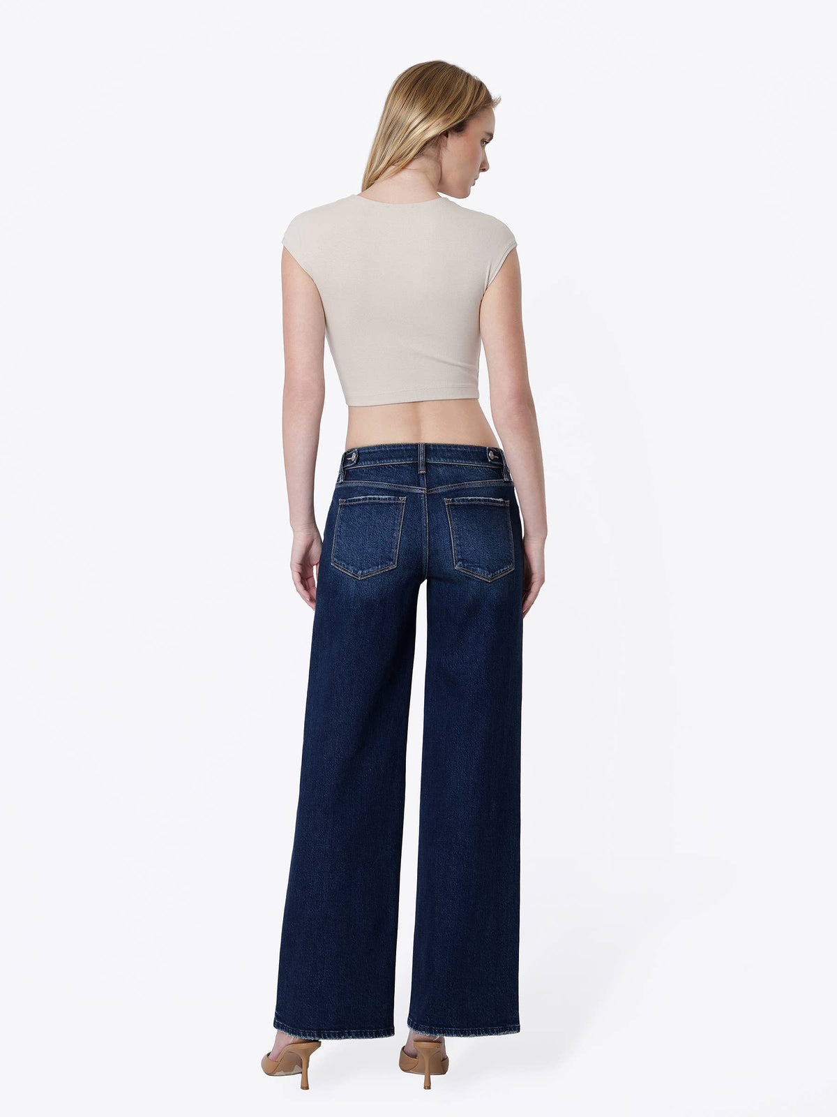 DARK WASH TINTED WIDE JEANS