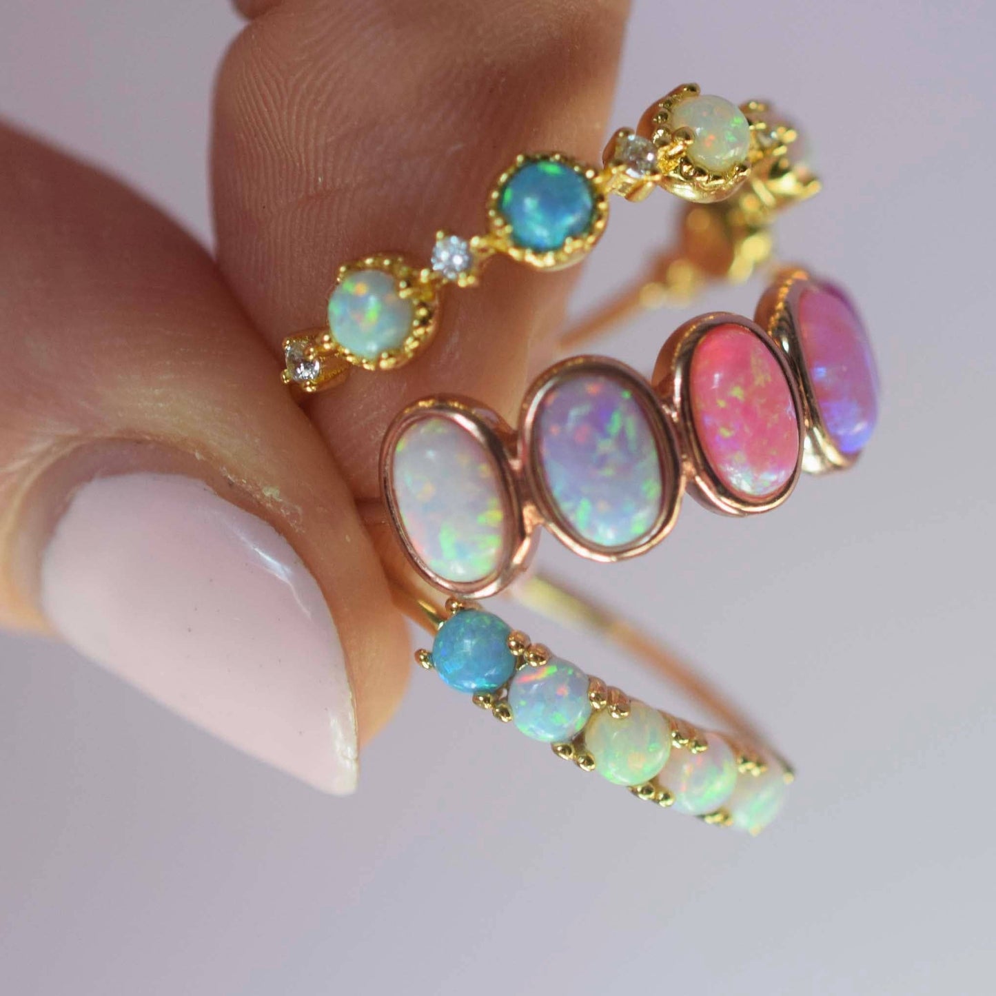 Rose Gold Opal Ombre Candy Band