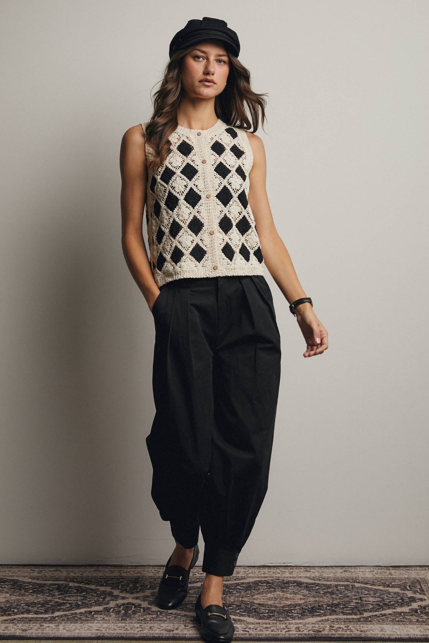 Crochet Diamond Pattern Vest