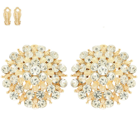 Vintage Inspired Crystal Clip-on Earrings