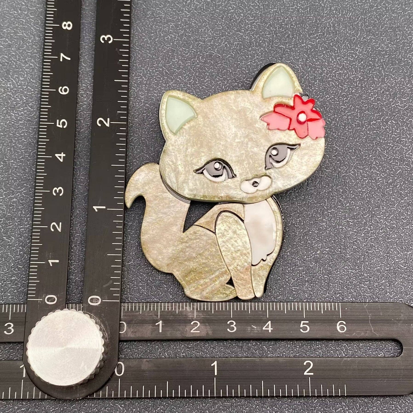 Cute Acrylic Fox Brooch