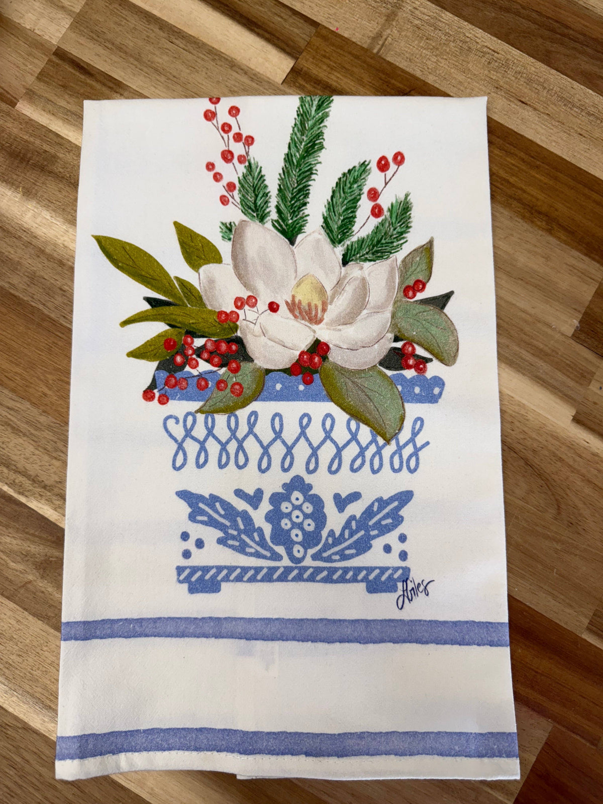 Magnolia Tea Towel