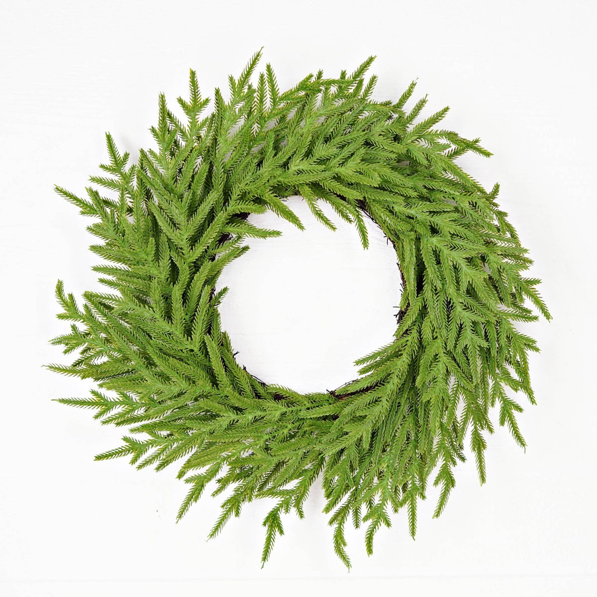 Twig Wreath-Soft Touch Evergreen Norfolk Pine-