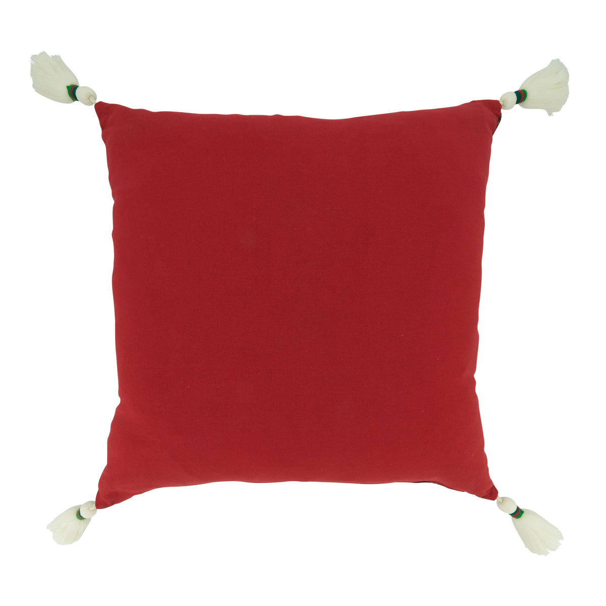Plaid Throw Pillow With Christmas Tree Design