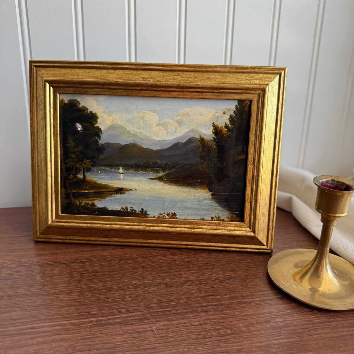 Vintage Style Boat sailing Landscape Art Print Gallery wall