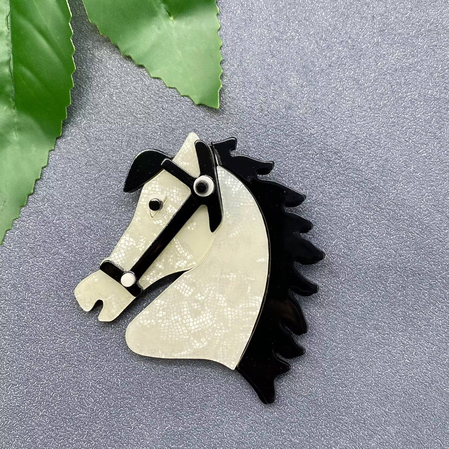 Horse Head Acrylic Brooch