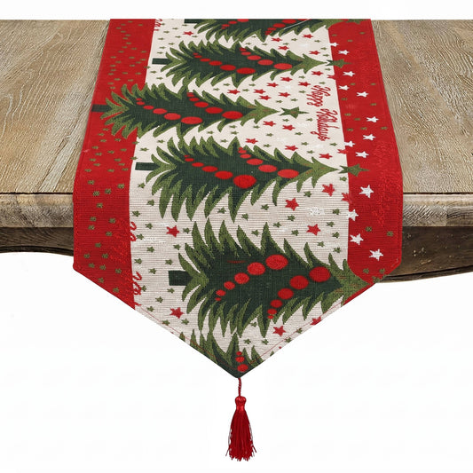 Holiday Christmas Tree Table Runner
