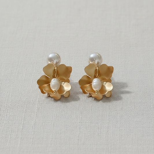 Pearl Floral Earrings