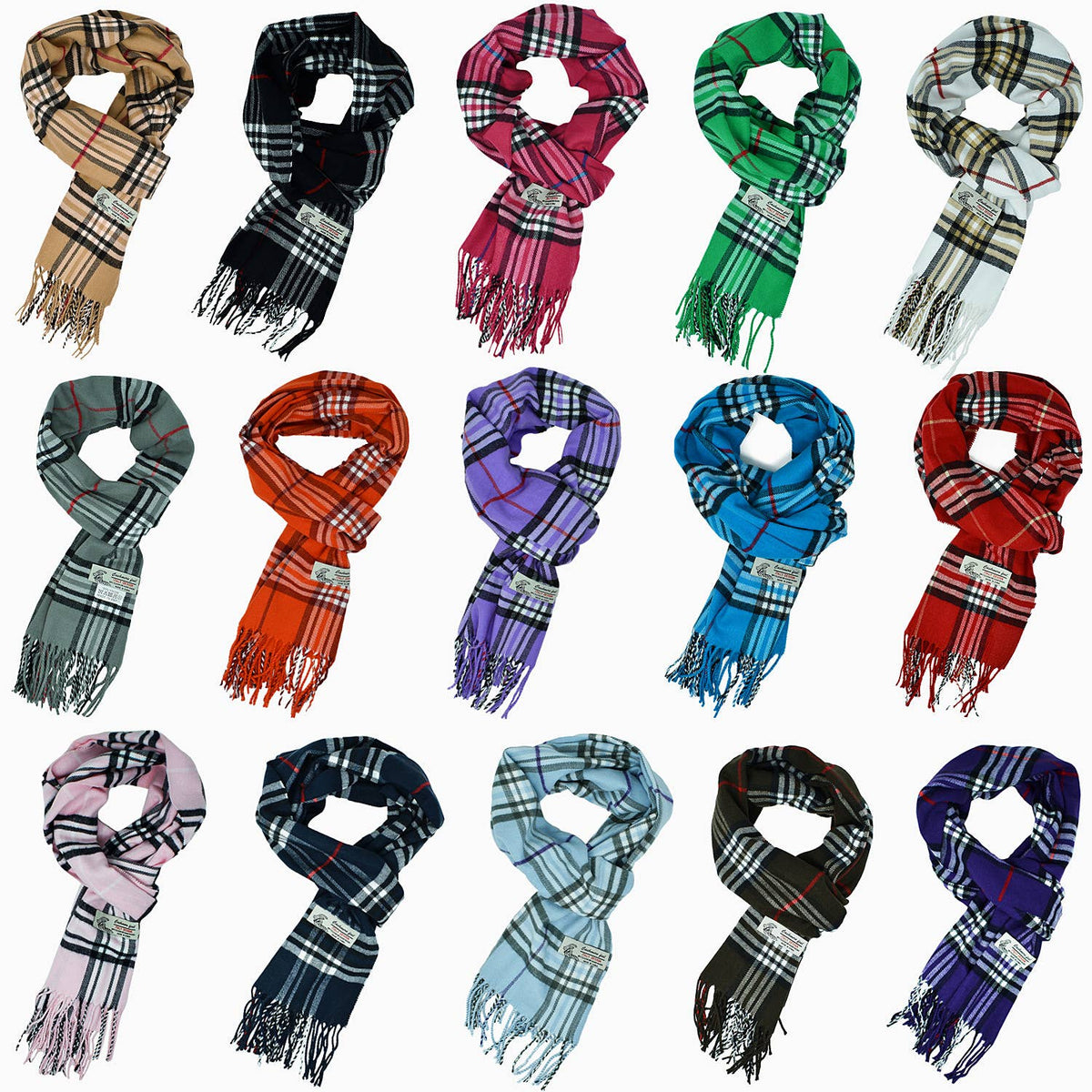 Winter Scarf Classic Tartan Plaid Soft Cashmere Feel