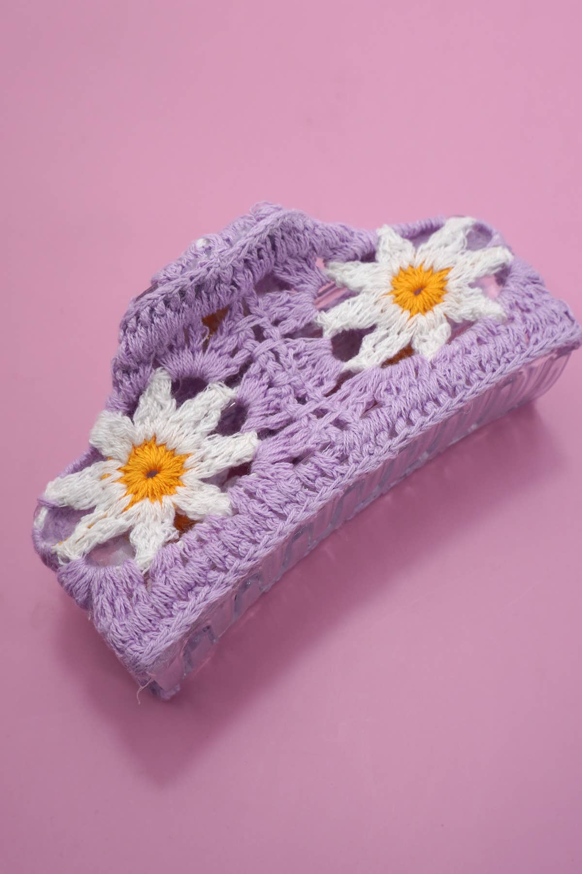 JUMBO HANDMADE CROCHET FLORAL HAIR CLAW CLIPS