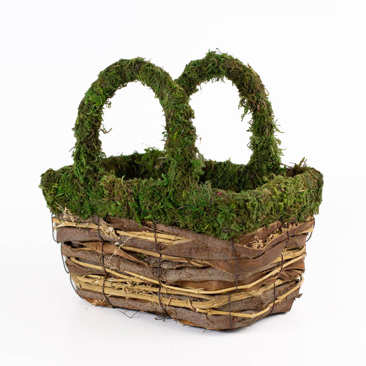 Dorothy Moss Basket   Green/Natural   10x9x7