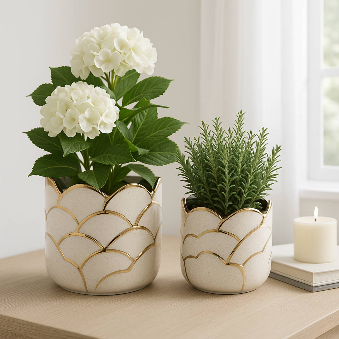 Ivory/Gold Resin Clouds, 6/7 in.