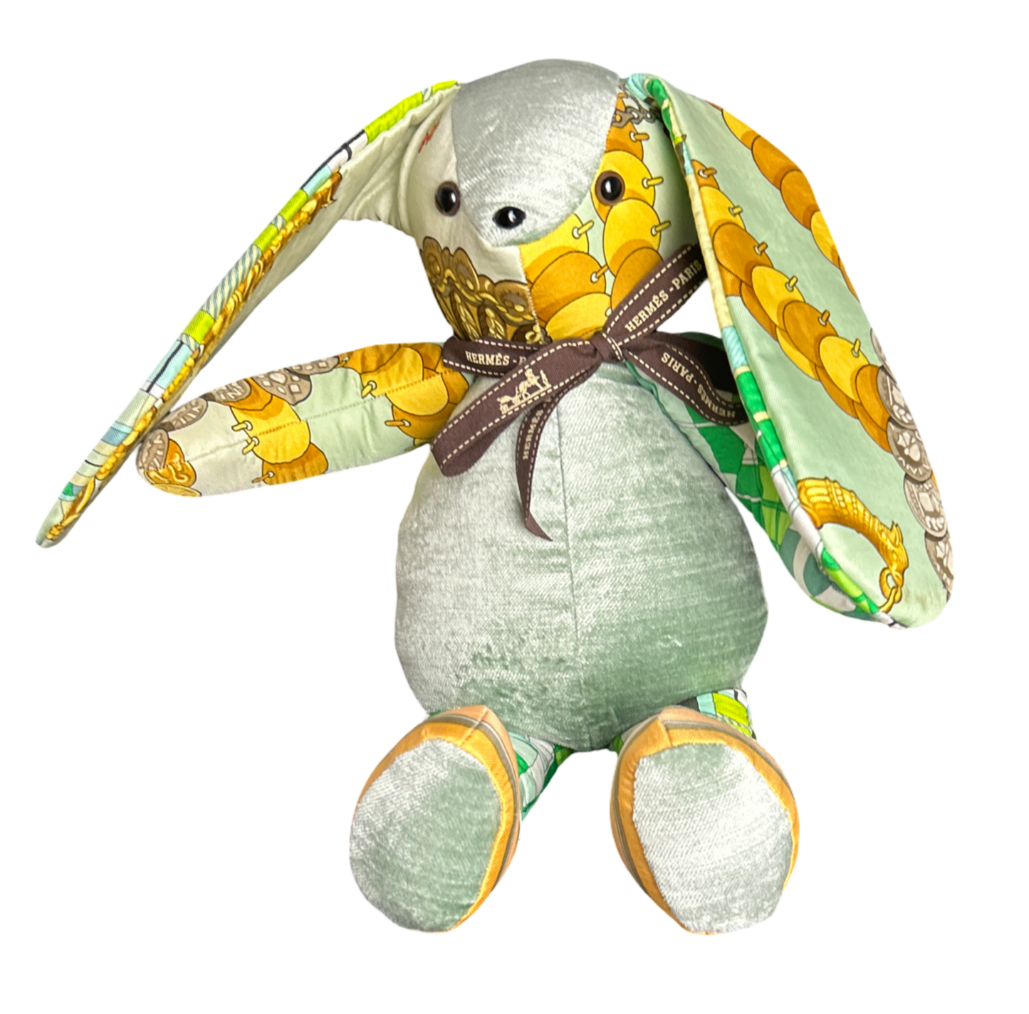 Vintage Silk Scarf Patchwork Bunny