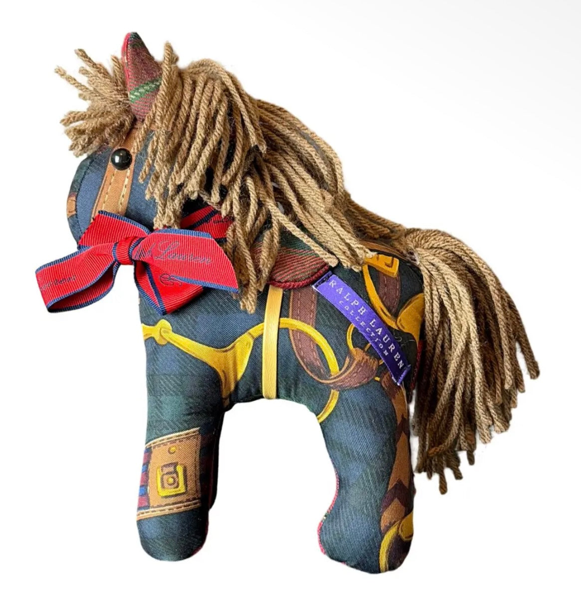 Ralph Lauren Tartan Vintage Silk Scarf Noble Pony
