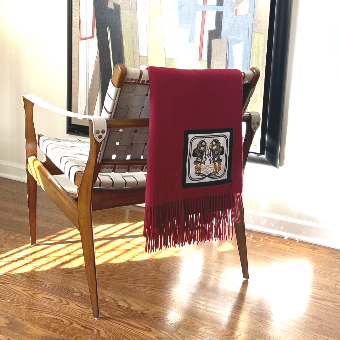 Brides de Gala Vintage Silk Scarf & Cashmere Throw Blanket