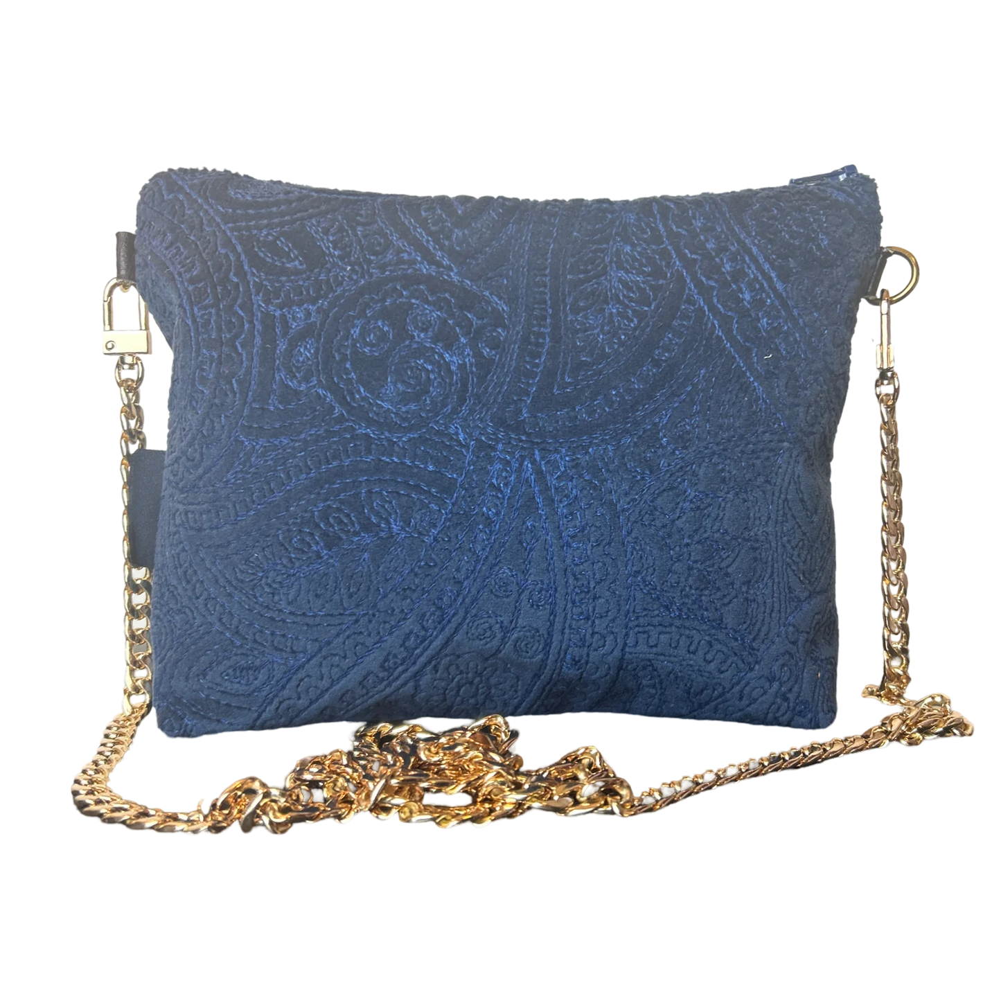 Vintage Dior Trotter Blue & White Silk Scarf Crossbody Bag