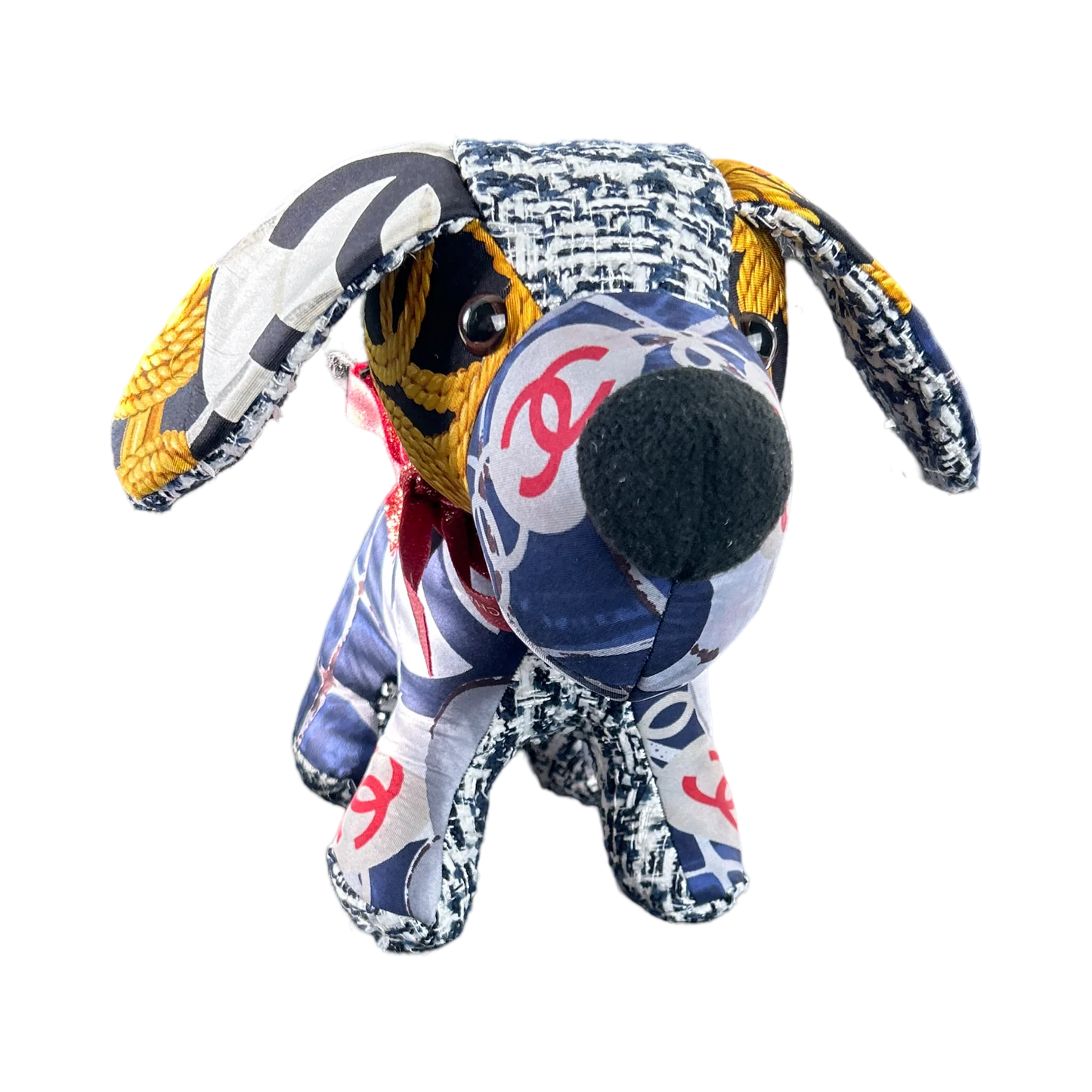 Vintage Chanel CC Logo Scarf Patchwork Puppy