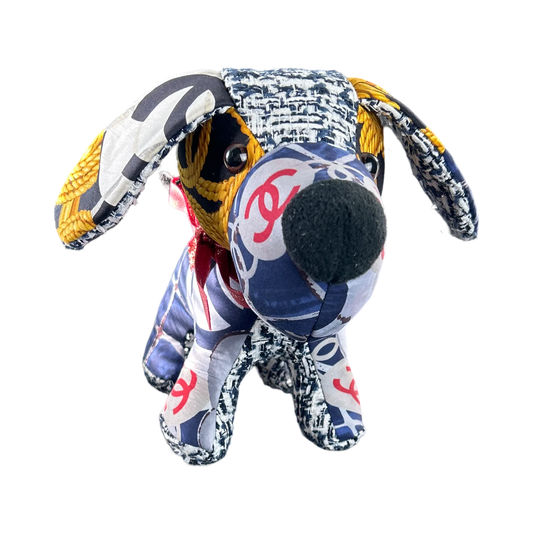Vintage Chanel CC Logo Scarf Patchwork Puppy