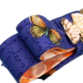 Vintage Chanel Butterfly Silk Cuff Bracelet