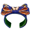 Vintage Chanel Butterfly Silk Cuff Bracelet