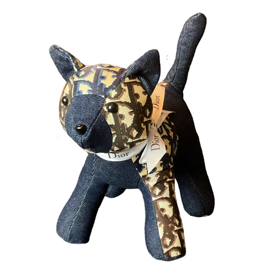 Vintage Dior Trotter Silk Scarf Patchwork Kitten