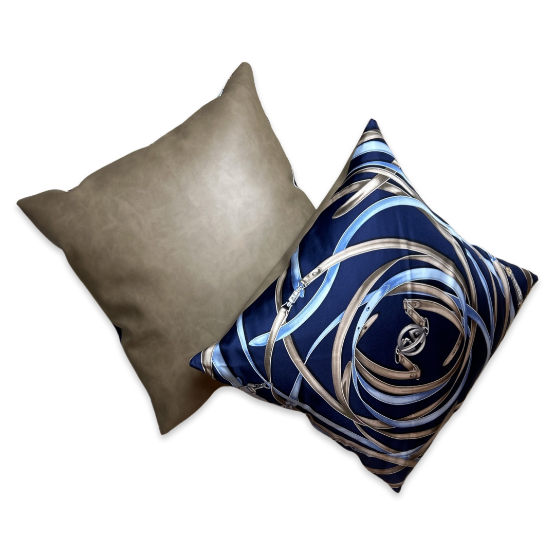 GG Logo Tassel Harness Vintage Silk Scarf Pillows