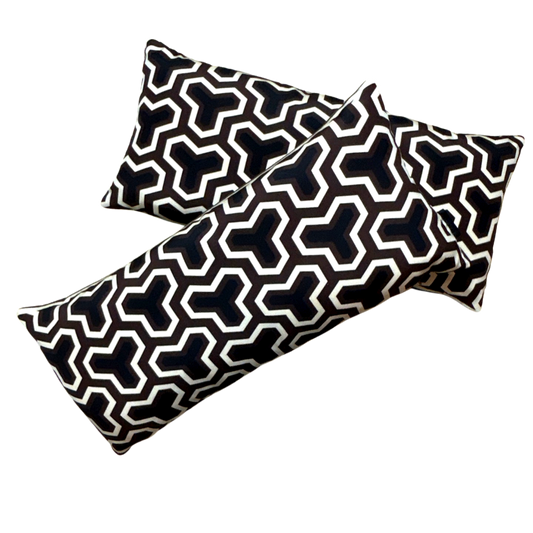 Geometric Neutral Vintage Silk Scarf Pillows