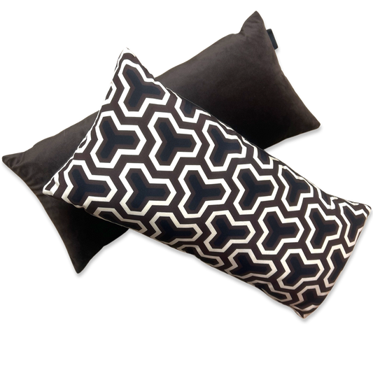Geometric Neutral Vintage Silk Scarf Pillows