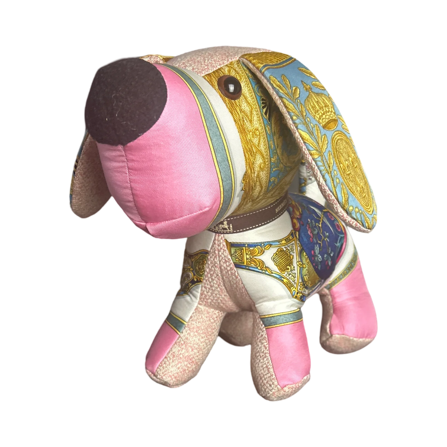 Vintage Hermes Qu'Importe le Flacon Silk Scarf Patchwork Puppy