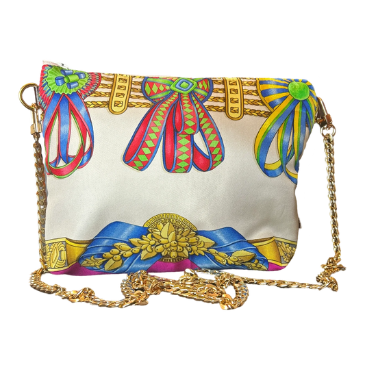 Vintage Hermes Rubans du Cheval Fuchsia Scarf Crossbody Bag