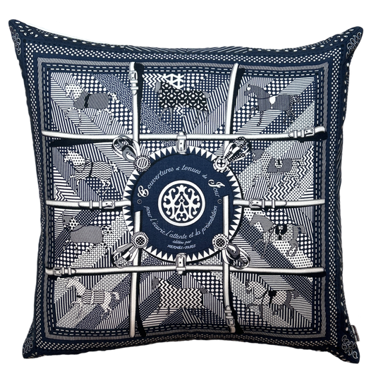 Couvertures et Tenues du Jour Bandana Cashmere & Silk Scarf Pillow 24"