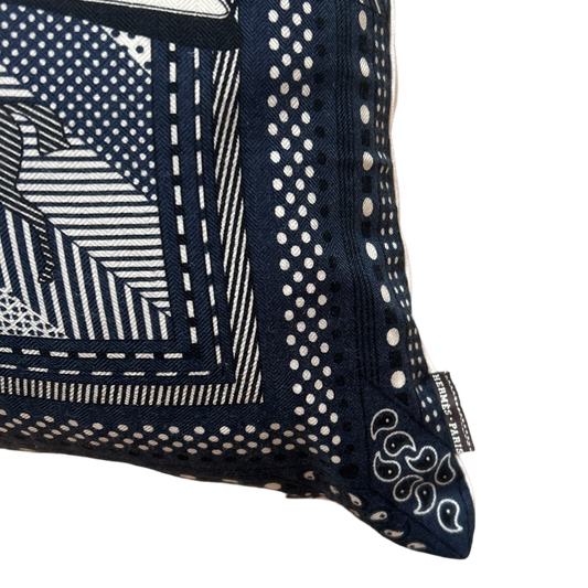Couvertures et Tenues du Jour Bandana Cashmere & Silk Scarf Pillow 24"