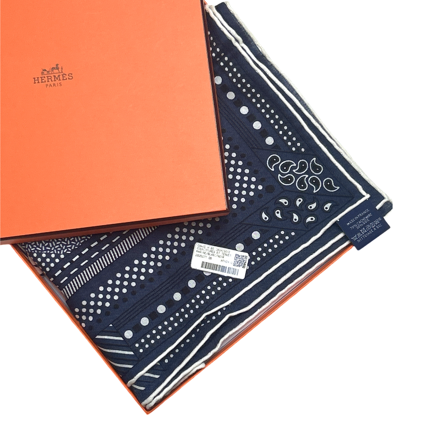 Couvertures et Tenues du Jour Bandana Cashmere & Silk Scarf Pillow 24"