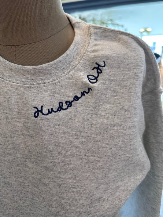 Custom Embroidered Sweatshirt, Hudson, OH