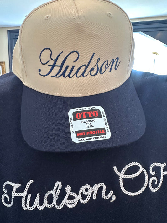Custom Embroidered Hat, Two Tone Hat, Hudson, OH