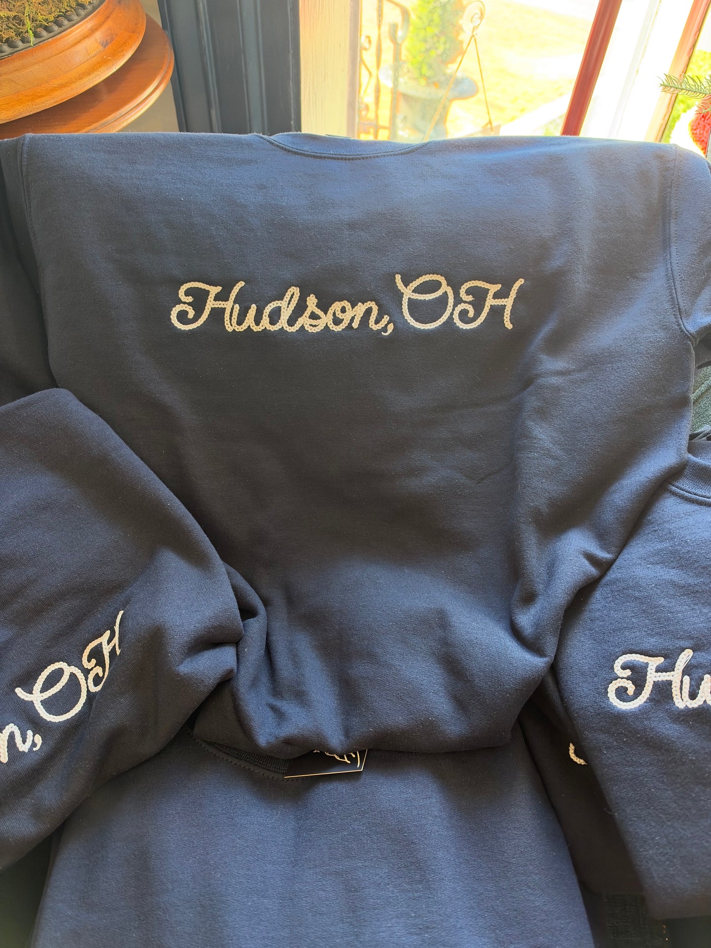 Custom Hudson, OH Embroidered Sweatshirt