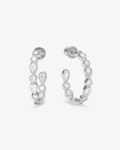 Isla Hoops 1" - silver/white