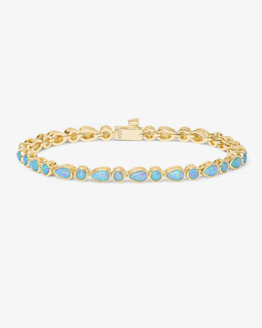 Isla Tennis Bracelet - Blue Opal