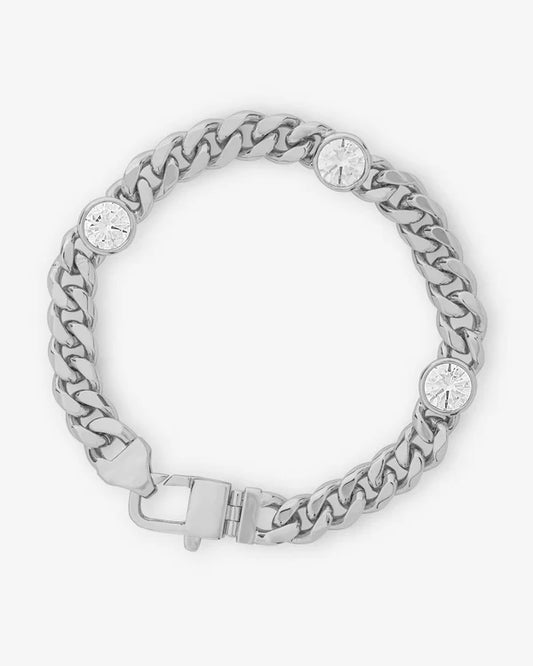 Julian Triple Diamond Bracelet - Silver