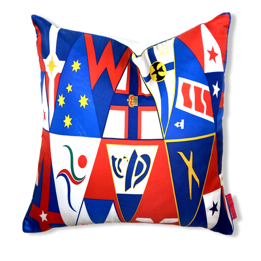 LV Cup 2000 Vintage Silk Scarf Pillow 20"