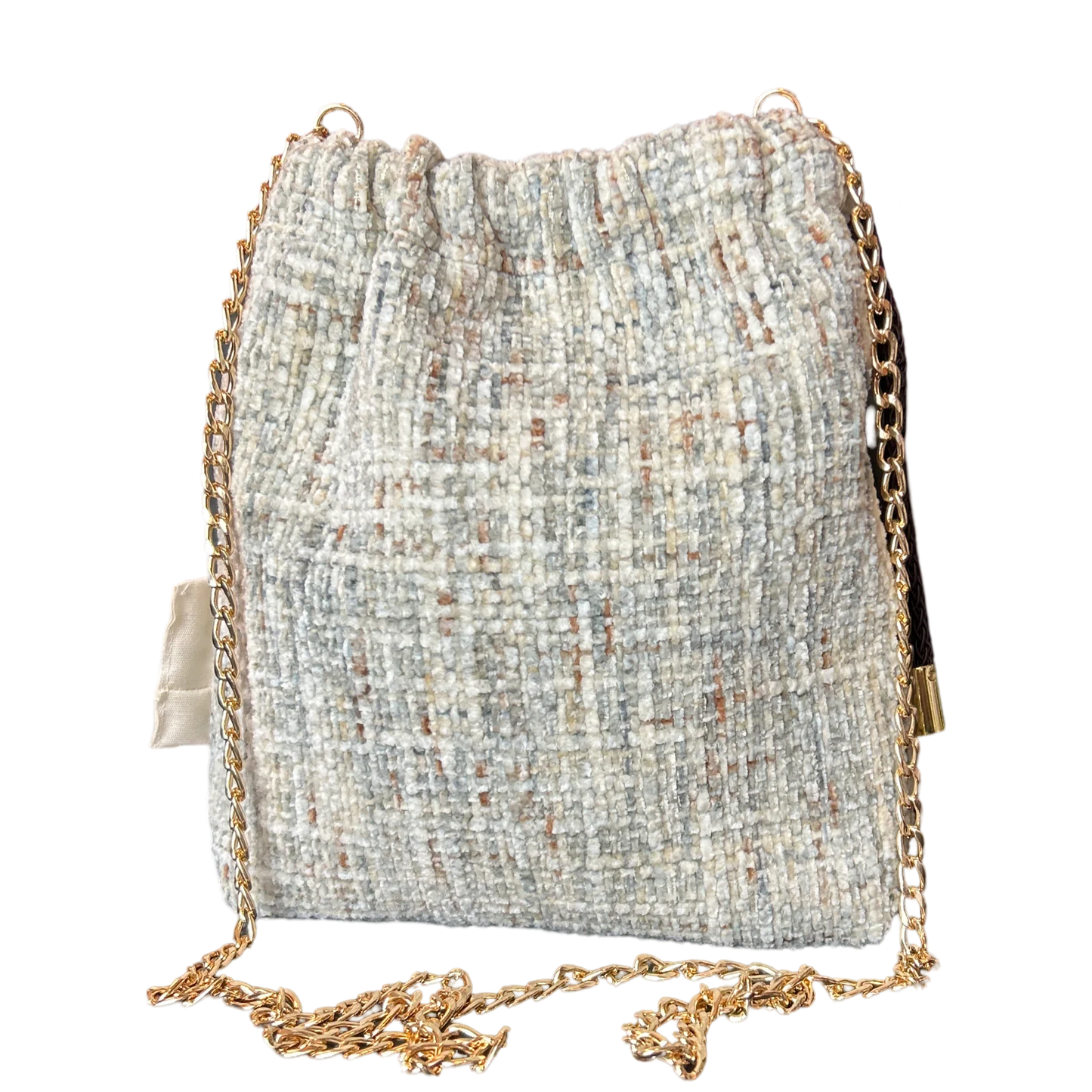 Vintage LV Au Fils du Temps Silk Scarf Drawstring Crossbody Bag