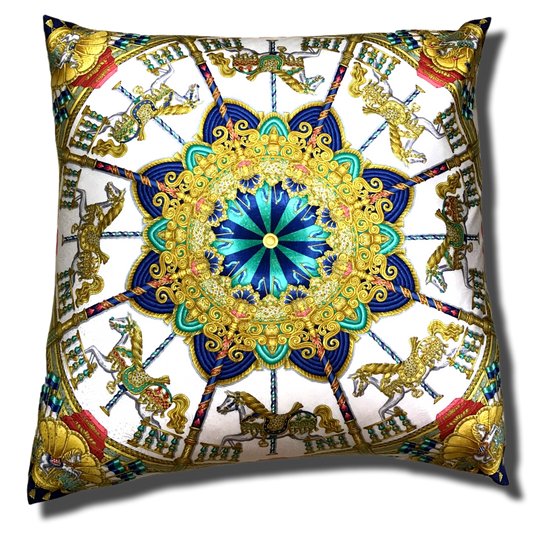 Luna Park Vintage Silk Scarf Pillows 24"