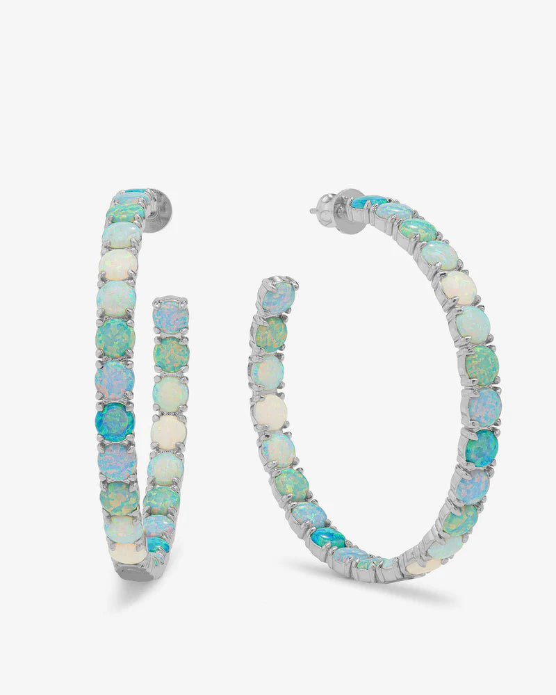 "Oh She Fancy" Ombré Hoops 1" - Silver
