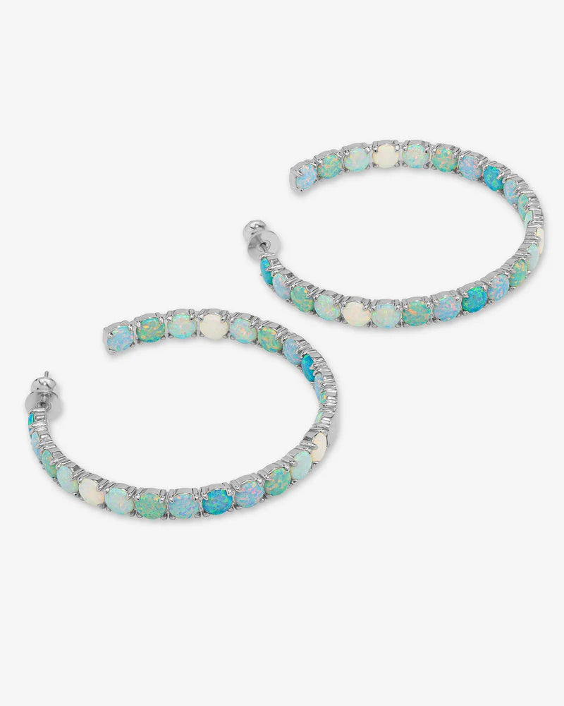 "Oh She Fancy" Ombré Hoops 1" - Silver