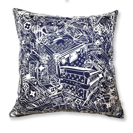 Travel Vintage Silk Scarf Pillows 26”